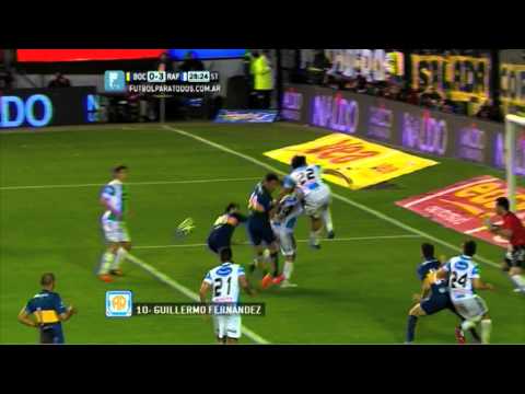 Gol de Fernández. Boca 0 - Rafaela 3. Fecha 3. Torneo Primera División 2014. FPT