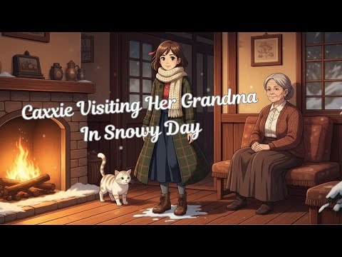 Bring A Kitten Visiting My Grandma 🍃  Living in a Ghibli Style Snowing Season