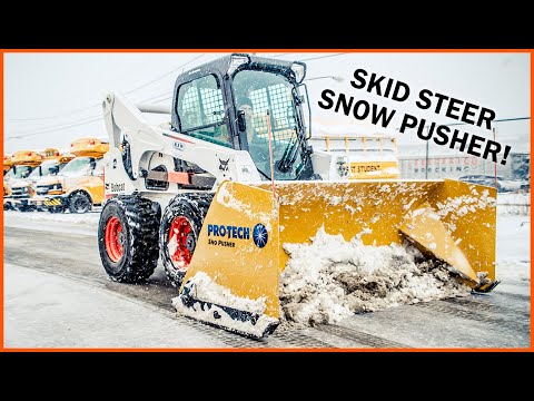 Bobcat Skidsteer Snow Pusher - Pro-Tech Sno Pusher