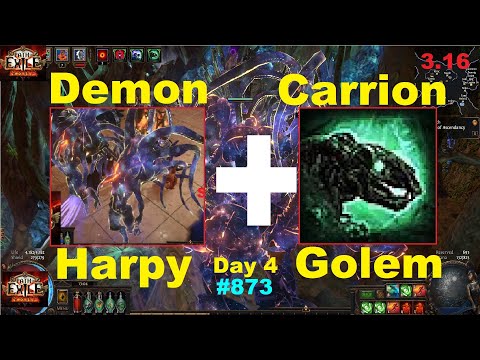 Demon Harpy + Carrion Golem + Carnage Chieftain = Breaks The Game in 3.16 Scourge League Poe - 873