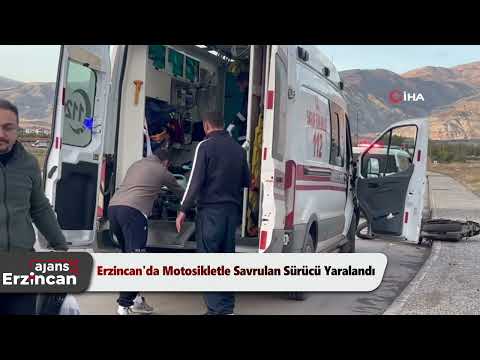 Erzincan'da Motosikletle Savrulan Sürücü Yaralandı