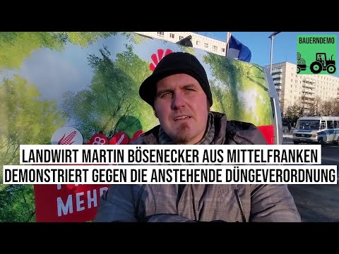 31.01.2021 #Berlin #Bauer Martin Bösenecker (Mittelfranken) demonstriert gegen Düngemittelverordnung