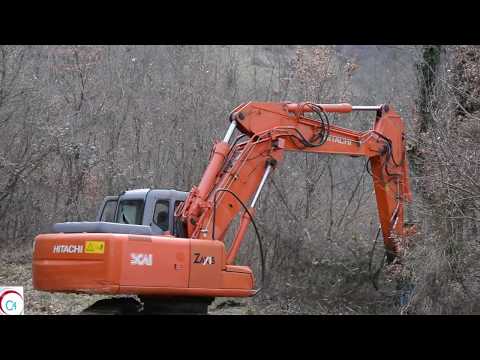 C4 F100 Trincia Forestale su Hitachi Zaxis 180 - Forestry Mulcher Head