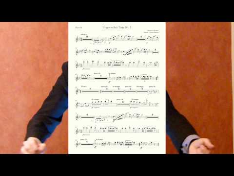 Orchesterstimmen-Trainer / Piccolo /  Orchesterprobe / Brahms, Ungarischer Tanz Nr.5