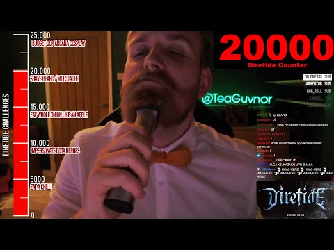 TeaGuv shaves his beard after saying 'DireTide' more than 20,000 times