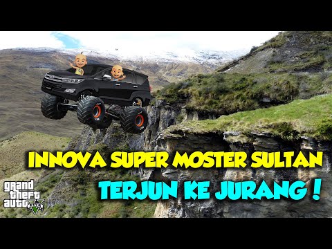 Mobil Monster Innova Sultan Upin Ipin Terjun Ke JURANG Serem - GTA V Upin Ipin Episode Terbaru 835