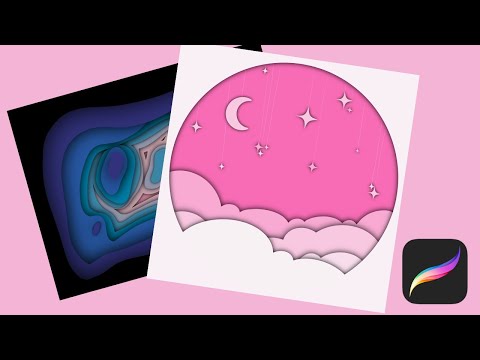 how to create paper cutout effect in procreate - cut paper effect tutorial - digital art