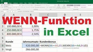 Excel Wenn Funktion - Wenn Dann Funktion [verschachtelt, mehrere Bedingungen, Formel, Sonst]