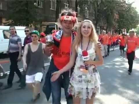 Ukraińska dziennikarka vs holenderscy kibice