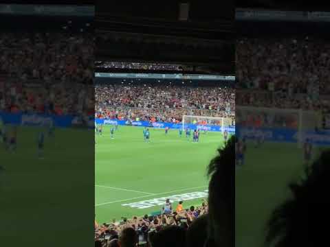 Leo Messi's goal recorded from tribune