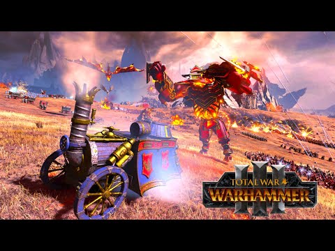 Total War WARHAMMER 3 - The Empire VS Chaos Dwarfs | FIRESupport | Firework Show | 4K