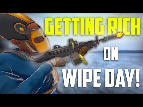 GETTING RICH on WIPE DAY! - Rust Movie