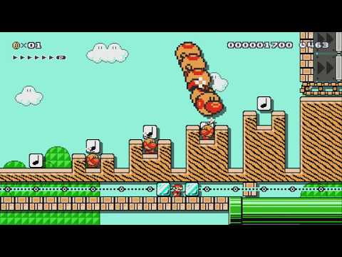 M3の花ちゃんはアンパンマンに似ている!(全自動)土管と扉は手動 by たか - SUPER MARIO MAKER - NO COMMENTARY 1bi