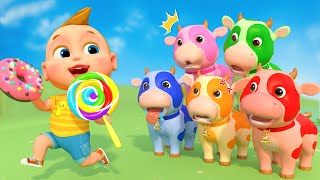 Candy Machine - Baby Cows Play With Candy Machine Cartoon - Colors for Kids | Boo Kids Cartoon
