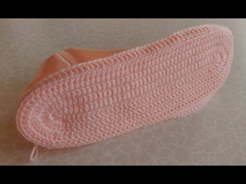 Cum se croseteaza o talpa de adult pas cu pas/How to crochet an adult sole step by step
