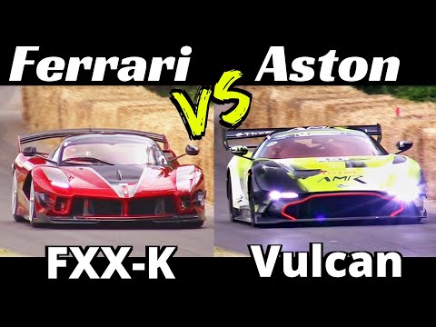 Ferrari FXX-K EVO Vs Aston Martin Vulcan AMR Pro - V12 N/A Engines Virtual Comparison, Brutal Sound!