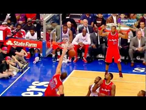 Blake Griffin DUNKS ON Spencer Hawes & DeAndre Jordan FOLLOWS UP