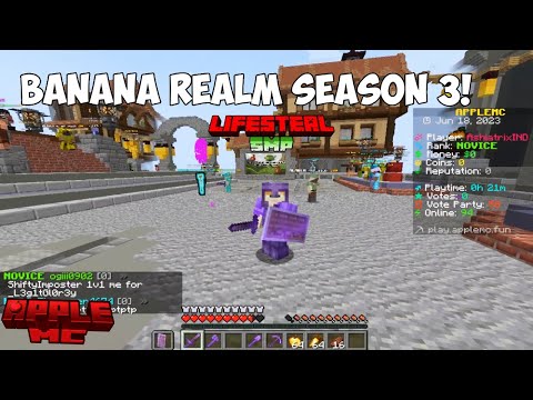 HOW TO BECOME OVERPOWERED IN APPLEMC BANANA REALM SEASON 3 | APPLE MC MINECRAFT LIFESTEAL SMP HINDI
