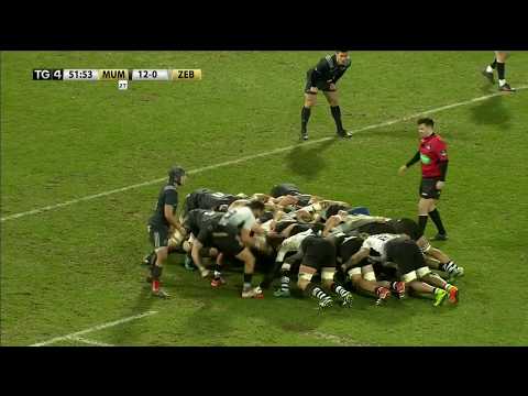 #MUNvZEB la meta di Guglielmo Palazzani a Limerick contro Munster al suo 100° cap con le Zebre