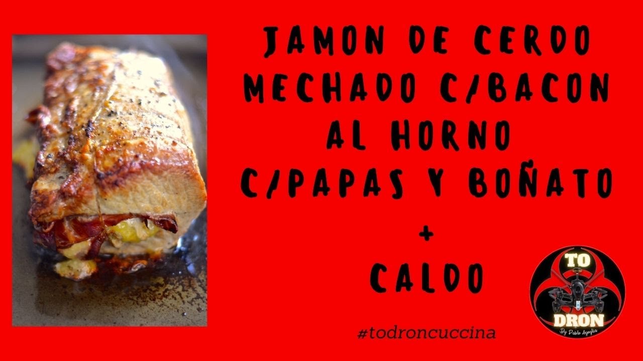 #todroncuccina jamón de cerdo mechado c/bacón cocina buena en 10 minutos