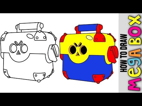 How To Draw Brawl Stars Mega Box 😃 Mega Brawl Box Opening 😃 DIY Tutorial 😃 How To Draw Brawlers