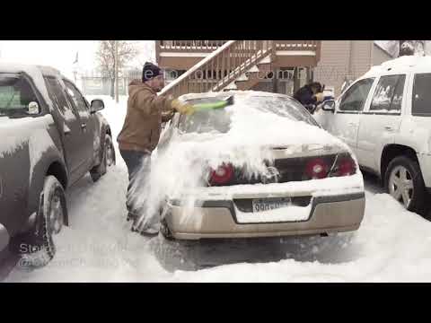 Saint Cloud, MN Snow Storm Car Crashes - B-roll 2/22/2018