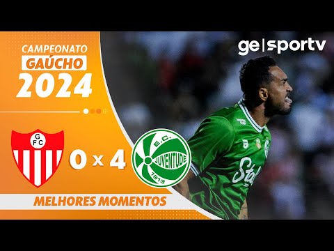 Gols e lances de Guarany de Bagé x Juventude-RS