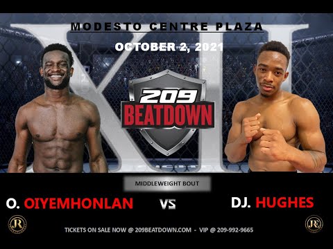 Derrick Dj Hughes vs  Oseyiomon Oiyemhonlan-"209BEATDOWN XII"- October 2, 2021-Modesto Centre Plaza.