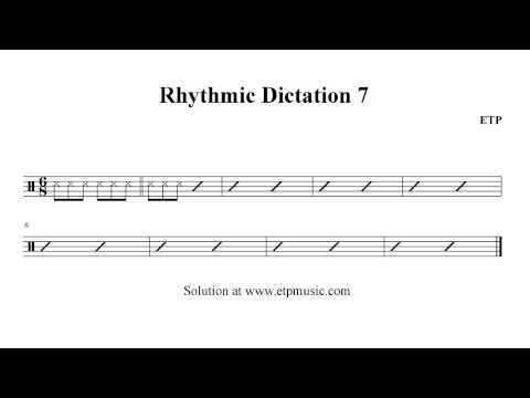 Rhythmic Dictation Exercises - Dictation 7
