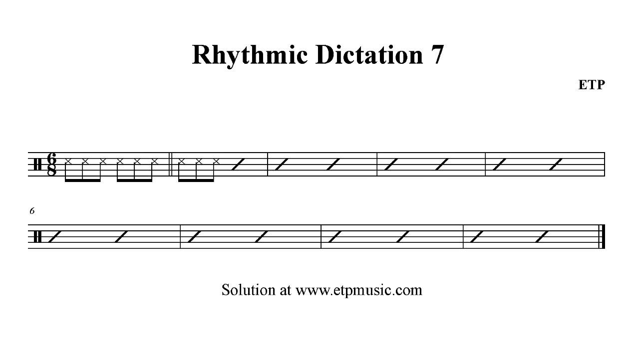 Rhythmic Dictation Exercises - Dictation 7
