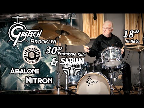 HUGE Sabian Cymbals with a Gretsch Brooklyn micro-bop kit! - Abalone Nitron
