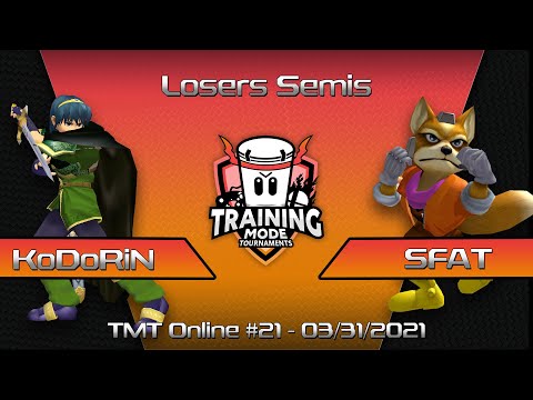 Training Mode Tournaments #21 KoDoRiN (Marth) vs. SFAT (Fox) - Losers Semis SSBM