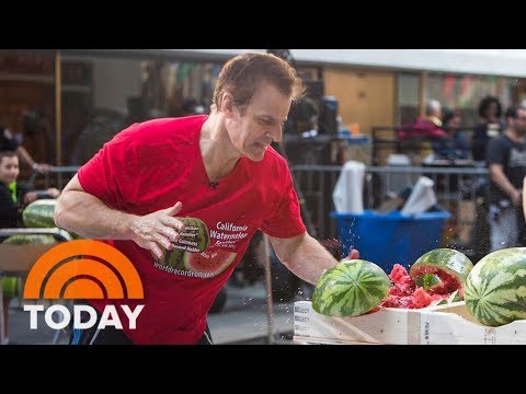 Watermelon Speed Slicer Sets Guinness World Record On The Plaza | TODAY