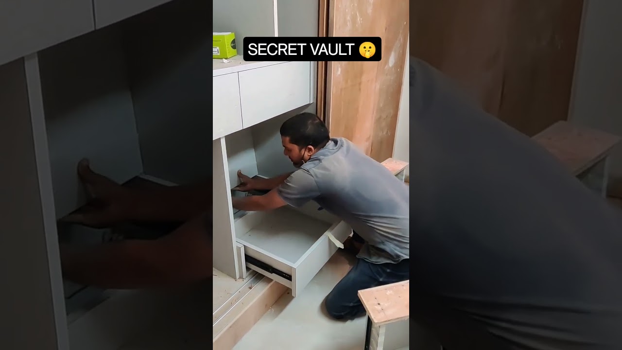 millionaires store cash secret compartment drawer | secret safe | hidden shelf#shorts #secretlocker