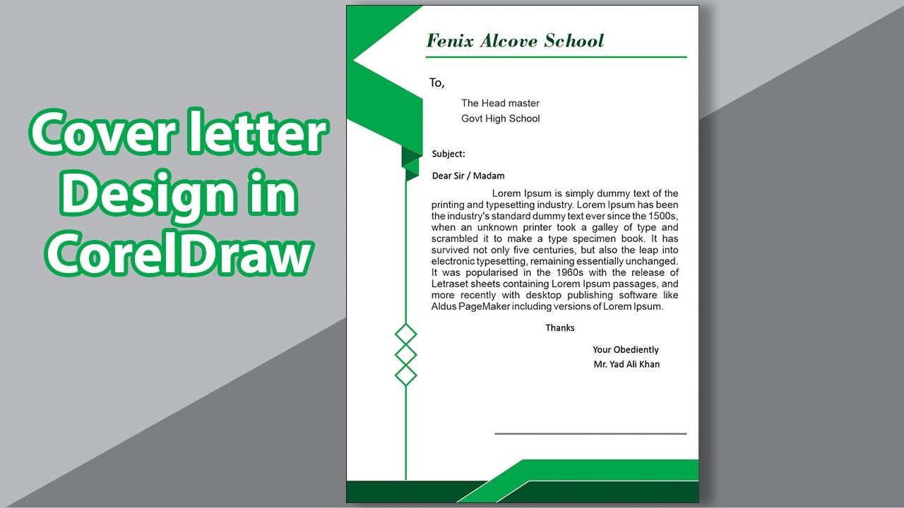 How to Create Cover letter design in CorelDraw | Create a Stunning Cover Letter in CorelDraw