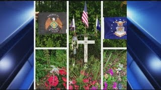 Roadside memorial to veteran is missing
