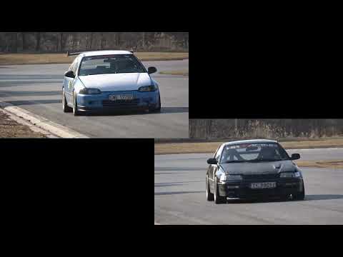 p3 Mostek Honda Civic vs Banaś Honda CRX - SuperOES 3 Runda Tor Kielce 19-03-2022