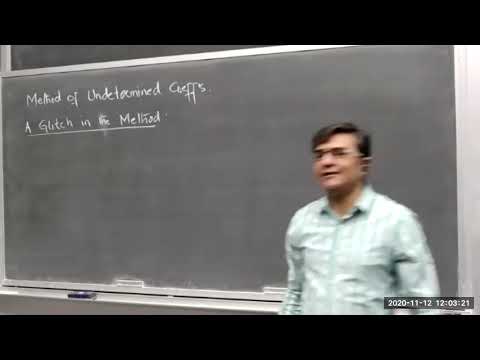 MATH210: Lecture 17 : Method of Undetermined Coeffs, Spring - Mass Systems, Free Undamped Motion