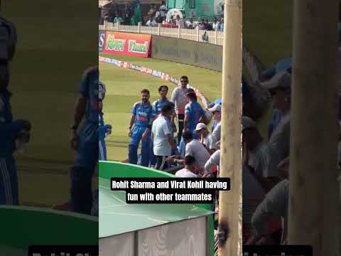 Rohit Sharma and Virat Kohli having fun with other teammates #rohitsharma #viratkohli #bcci #roko