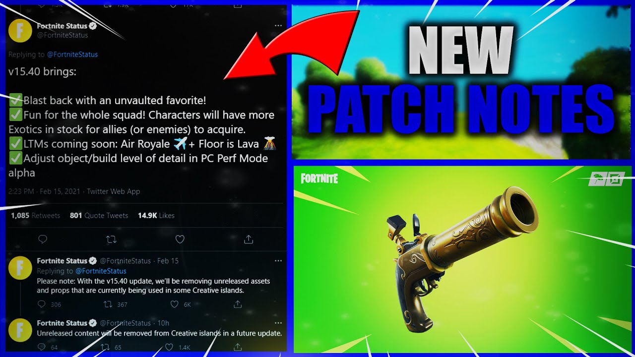 Fortnite Update 15.40: EVERYTHING YOU NEED TO KNOW! (New Fortnite Patch Notes)