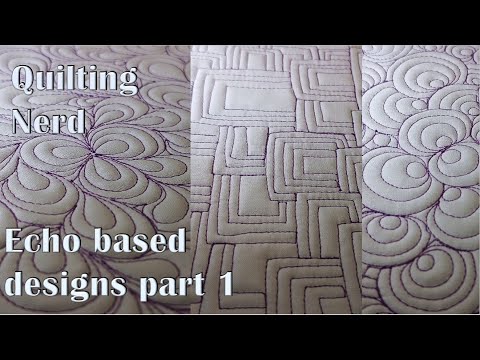 Free Motion Quilting Class – universal rules for echo based designs: paisley, rectangle and circle