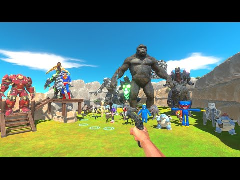 FPS Avatar Rescues Sea Monsters and Fights Red Zombie Itself - Animal Revolt Battle Simulator