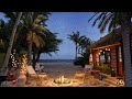 Cozy Beach House in Summer Night Ambience with Campfire, Crickets & Relaxing Ocean Sounds for Sleep