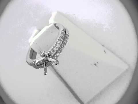 French Pave Diamond Bridal Set