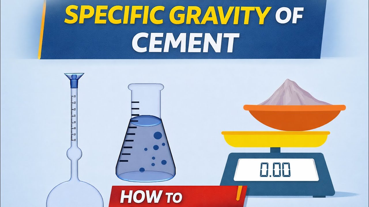 Determination of Specific Gravity of Cement || Cement Test || Test on Cement||