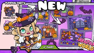 🥰 New pumpkin Party Halloween City Maker in Avatar World! Nova decoração de halloween 