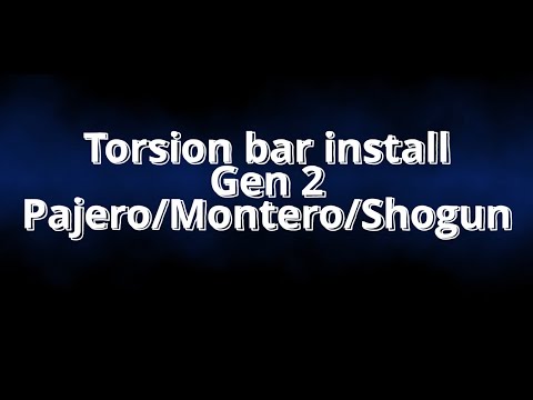 Torsion bar replacement on a Mitsubishi Pajero/Montero/Shogun