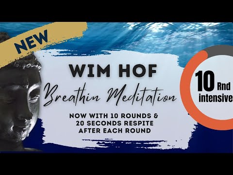 Wim Hof breathing intensively now with 10 rounds | new respites | Breathing technique & meditation