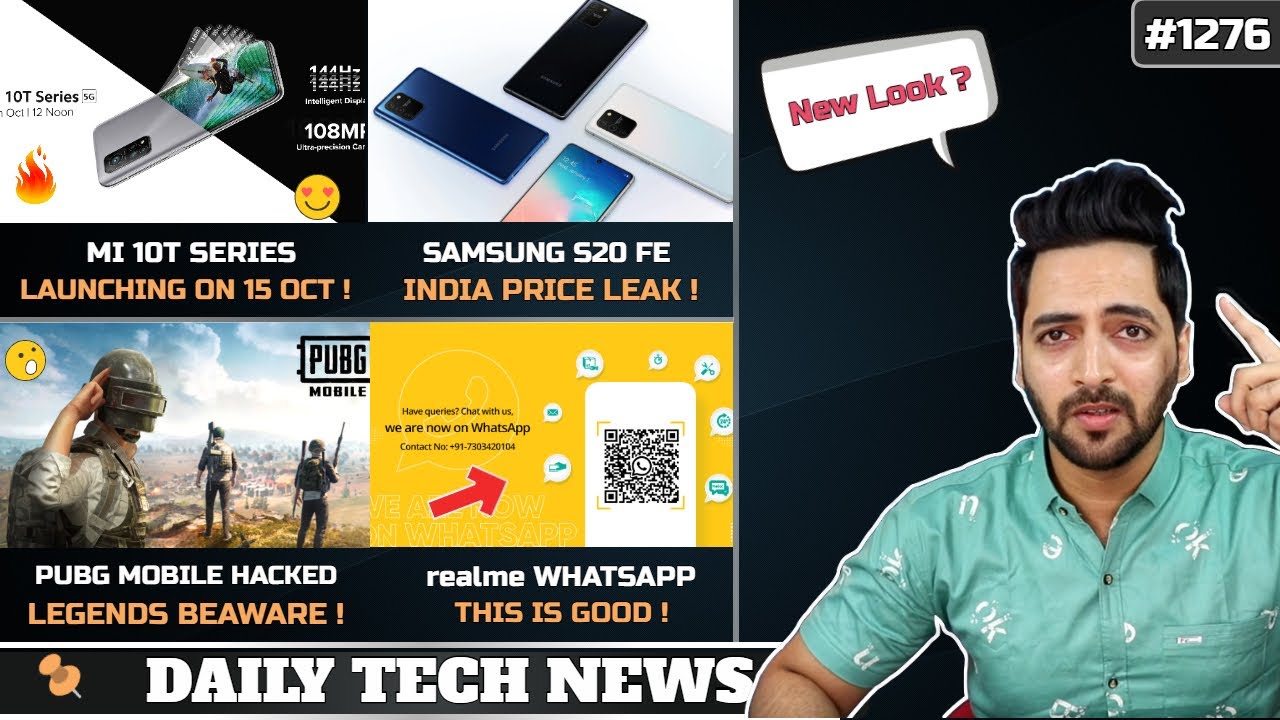 Mi 10T Series India 15th Oct,Paytm Indian App Store Launched,PUBG Mobile Hacked,realme WhatsApp