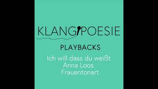 Ich will dass du weißt Anna Loos Playback Karaoke Instrumental